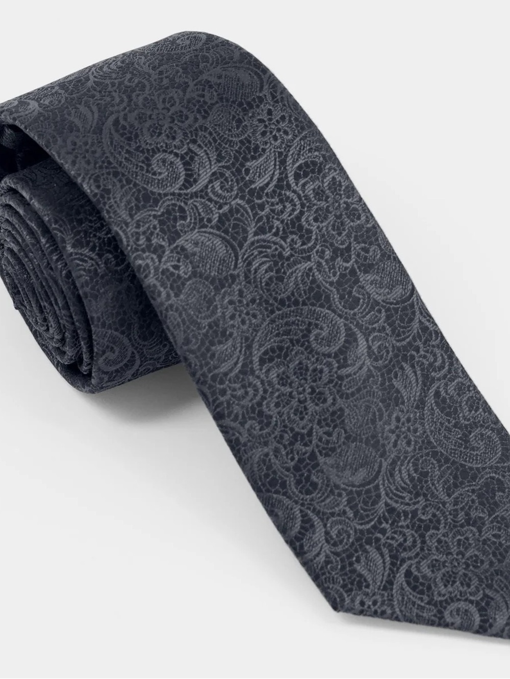 Crown & Ivy Classic Paisley Men's Tie - Black, Gray